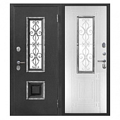 Дверь мет. 7,5 см Венеция Серебро Белый ясень (860мм) левая