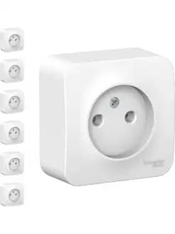 Розетка 1гн без З/К о/у белый изол.пласт. 16А IP20 Blanca Systeme Electric (1/18)