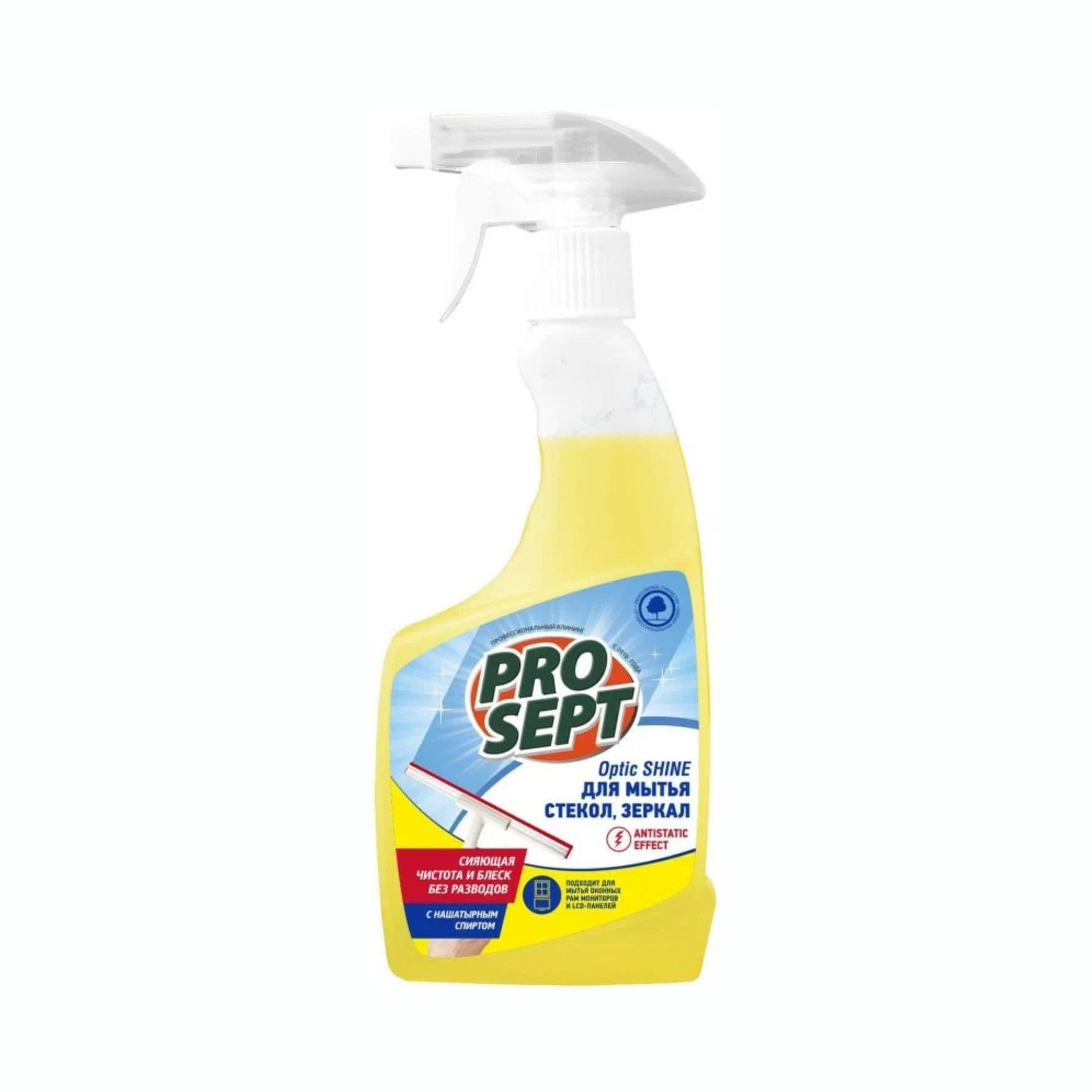 Средство для мытья стекол и зеркал Prosept Optic Shine 0,5л 116-0