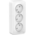 Розетка 3гн без З/К о/у белый изол.пласт. 16А IP20 Blanca Systeme Electric (1/6/36)