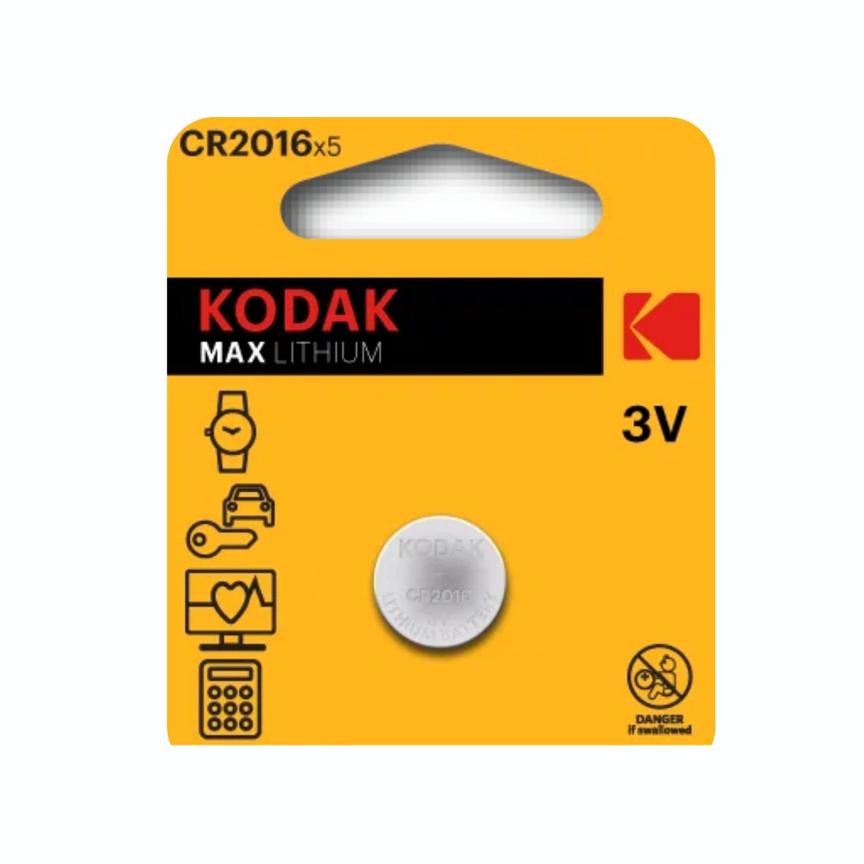 Батарейка литиевая CR2016 1шт Kodak CR2016-5BL/1