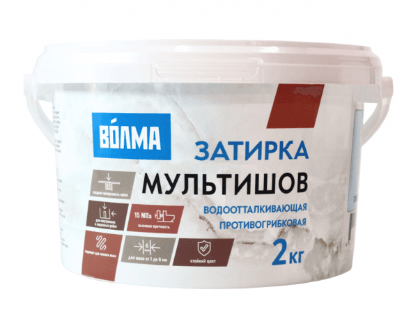 Затирка для плитки Волма Мультишов CG2 WA 2кг (светло-серая)