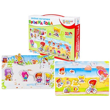 BRIGHT KIDS. Весёлые магнитики. ВРЕМЕНА ГОДА Арт. (ИН-7611)