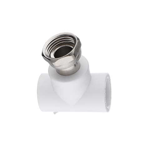 Тройник ПП с накидной гайкой D20-1/2"-20