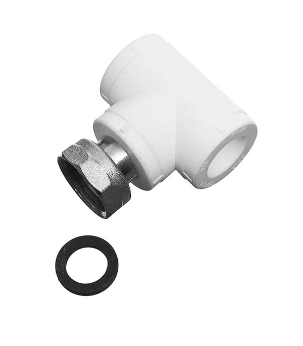Тройник ПП с накидной гайкой D20-3/4"-20