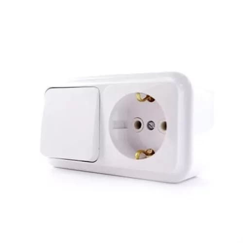 Блок 1кл + 1гн с 3/К о/у белый IP20 Пралеска Беларусь (1/40)