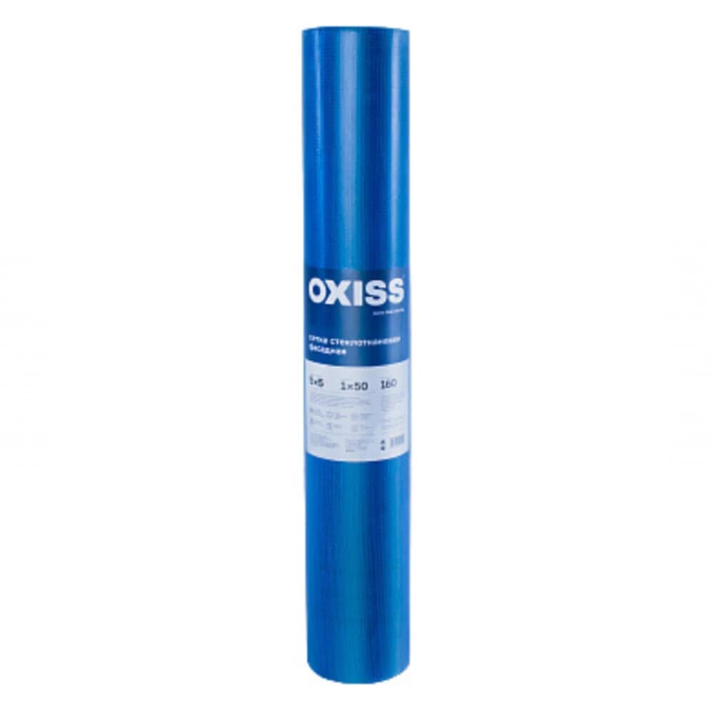 Сетка стеклотканевая фасадная OXISS (5*5) 100см*10м 160г/м.кв синяя