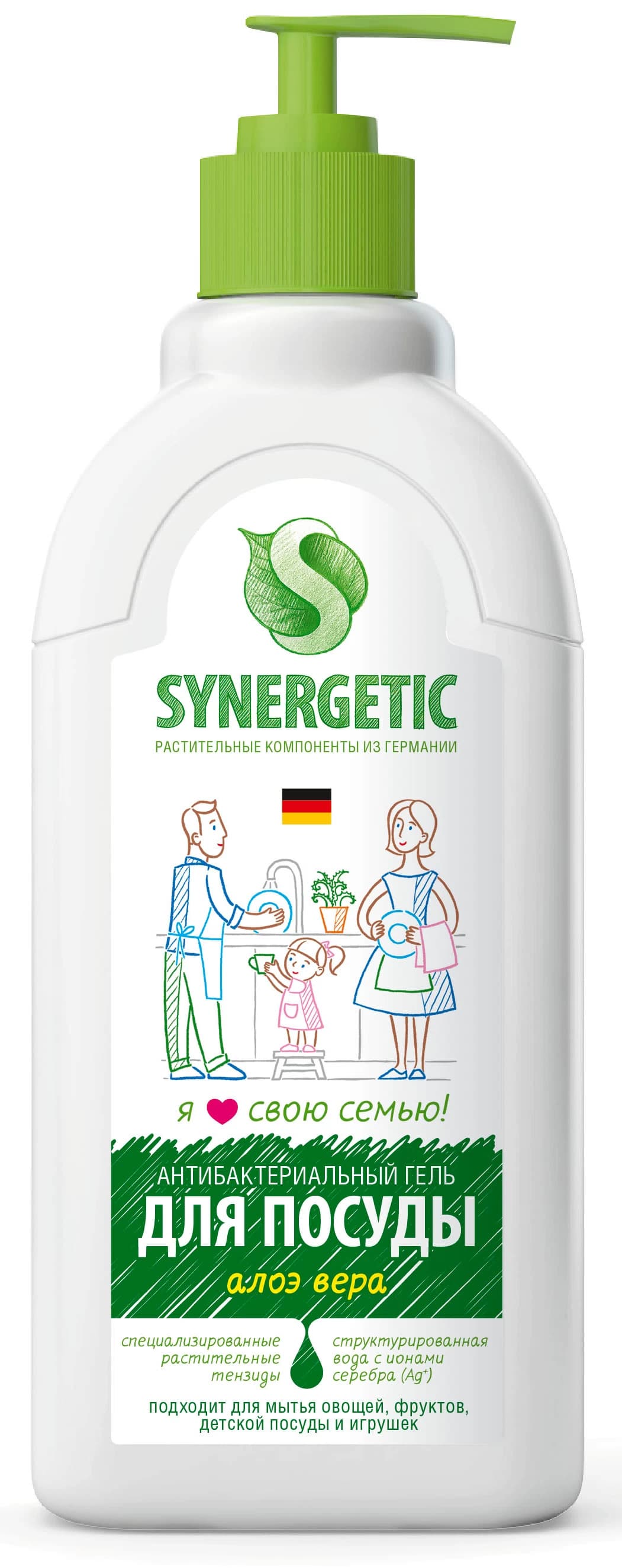 Гель для мытья посуды Synergetic алоэ 0,5л 103053/14