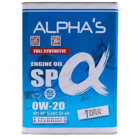 Масло моторное 0W-20, 4 л (синтетика) Alphas SN, SP (бенз)