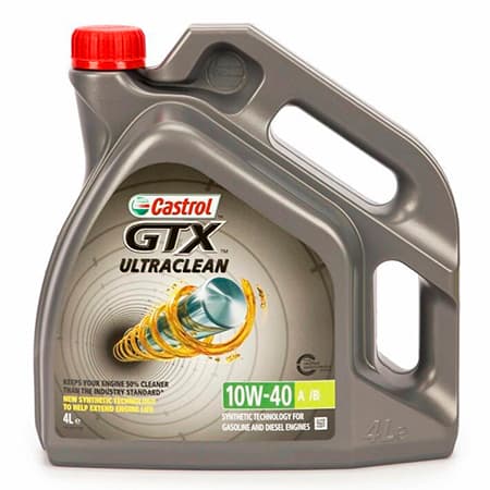 Масло моторное 10W-40, 4 л (п/синт) Castrol GTX (дизель)