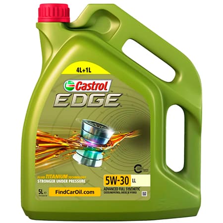 Масло моторное 5W-30, 5 л (синтетика) Castrol EDGE LL (бенз/диз)