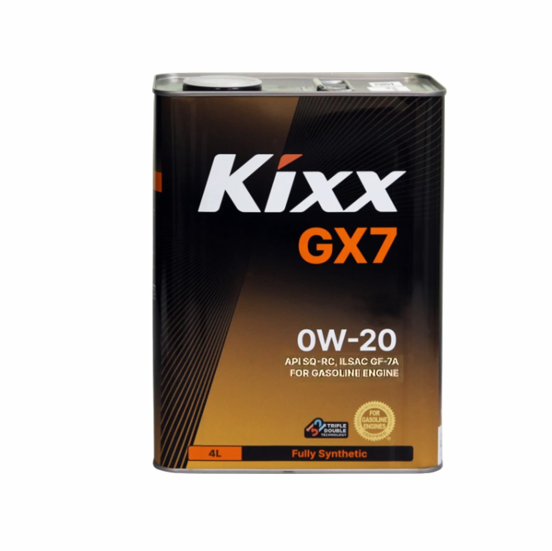 Масло моторное 0W-20, 4 л (синтетика), Kixx GX7 SQ API SQ-RC, ILSAC GF-7A (бензин)