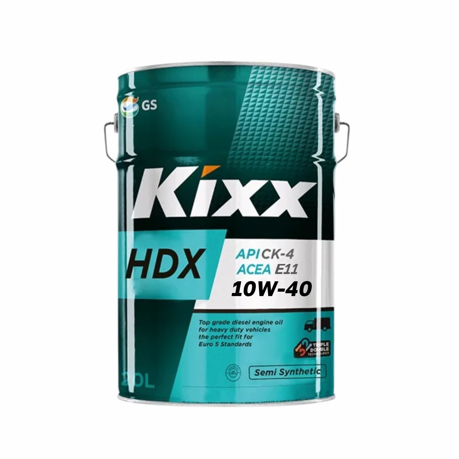Масло моторное 10W-40, 4 л (п/синт), Kixx HDX CK-4/E11 (дизель)