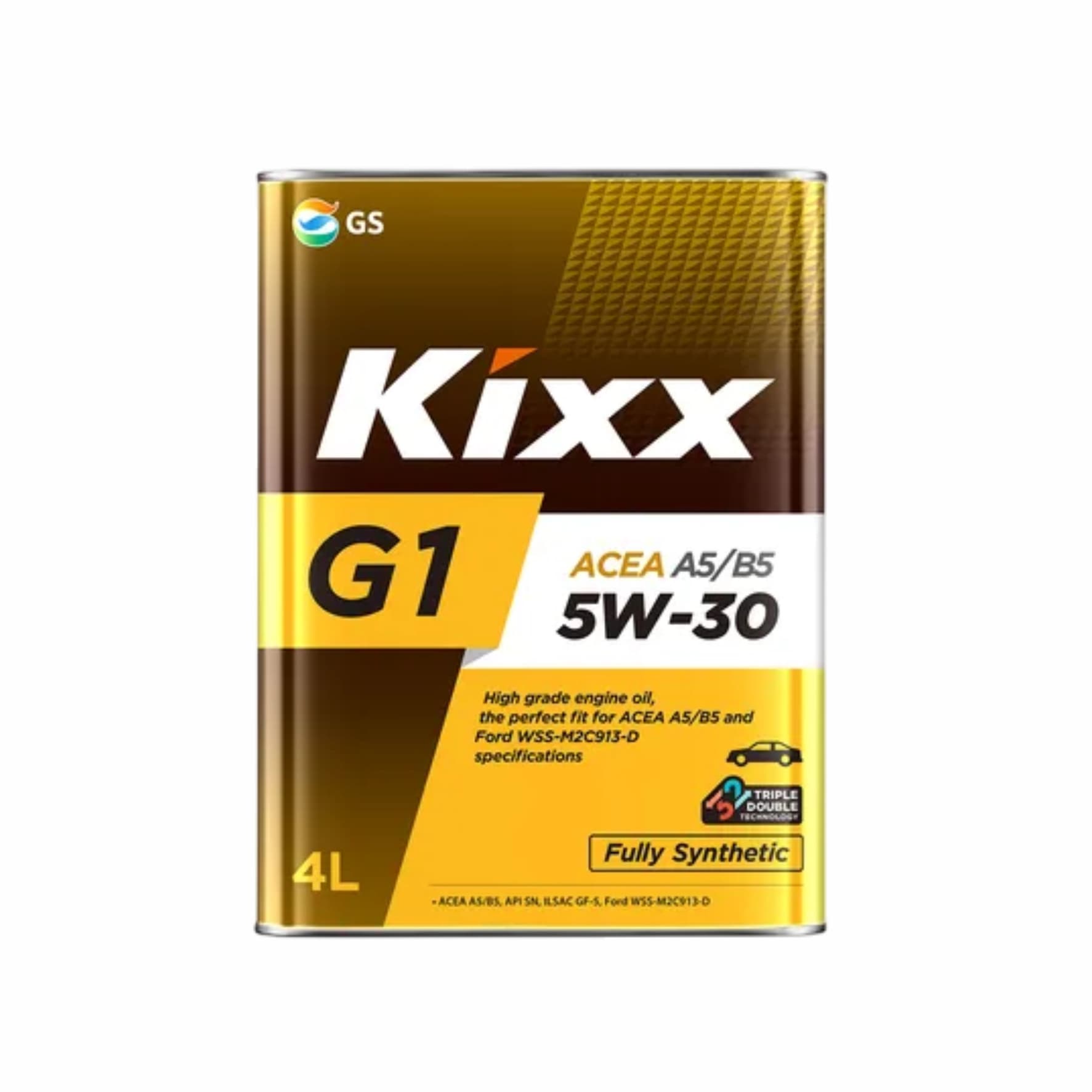 Масло моторное 5W-30, 4 л (синтетика), Kixx G1 A5/B5 (бензин\дизель)