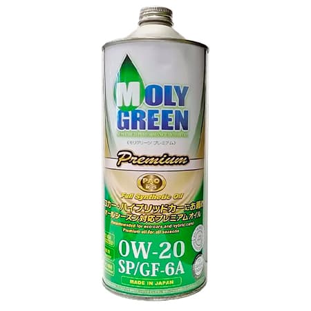 Масло моторное 0W-20, 1 л (синтетика), MolyGreen Premium SP/GF-6A (бензин)