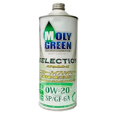 Масло моторное 0W-20, 1л (синтетика), MolyGreen Selection SP/GF-6A (бензин)