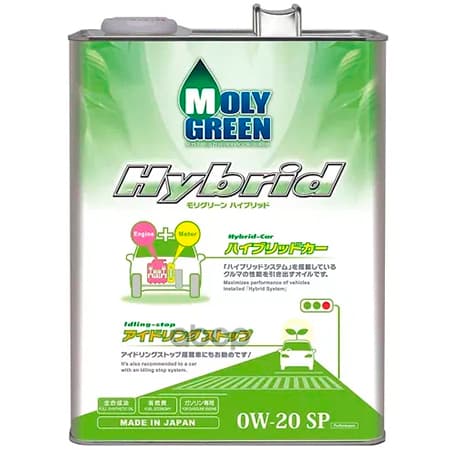 Масло моторное 0W-20, 4 л (синтетика), MolyGreen Hybrid SP (бензин, гибрид)