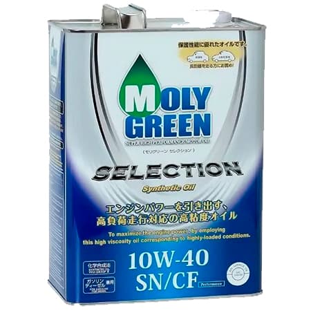 Масло моторное 10W-40, 4л (синтетика), MolyGreen Selection SN/CF (бензин, дизель)
