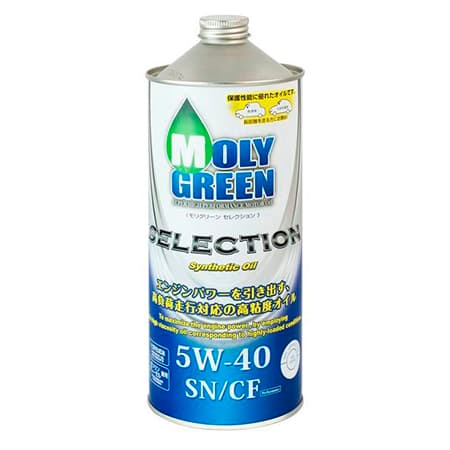 Масло моторное 5W-40, 1л (синтетика), MolyGreen Selection SN/CF (бензин)