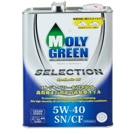 Масло моторное 5W-40, 4л (синтетика), MolyGreen Selection SN/CF (бензин)