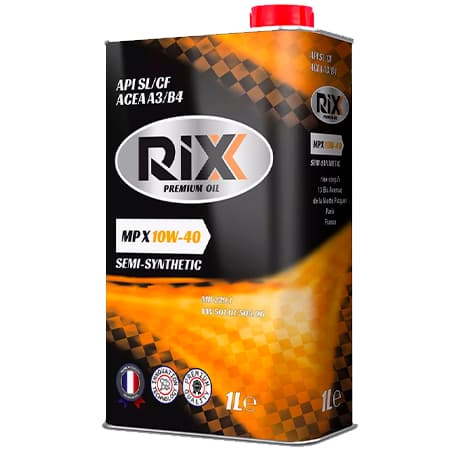 Масло моторное 10W-40, 1л (полусинтетика), Rixx MD X SL/CF API (бензин, дизель)