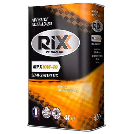 Масло моторное 10W-40, 4л (полусинтетика), Rixx MD X SL/CF API (бензин, дизель)