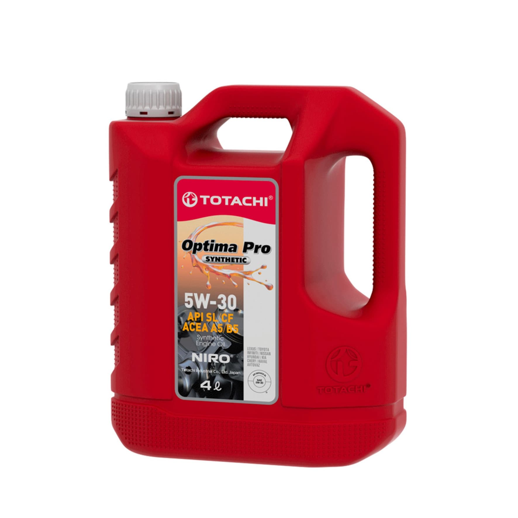 Масло моторное 5W-30, 4л (синтетика), Totachi Niro Optima SL/CF, (бензин, дизель), (пласт)