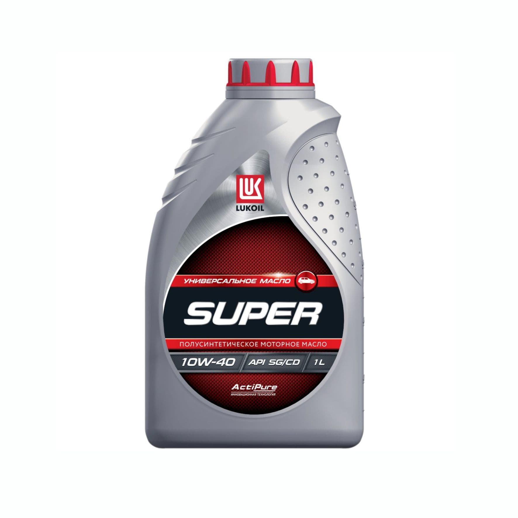 Масло моторное 10W-40, 1 л (п/синт), Лукойл SUPER SAE, API SG/CD (бенз/дизель)