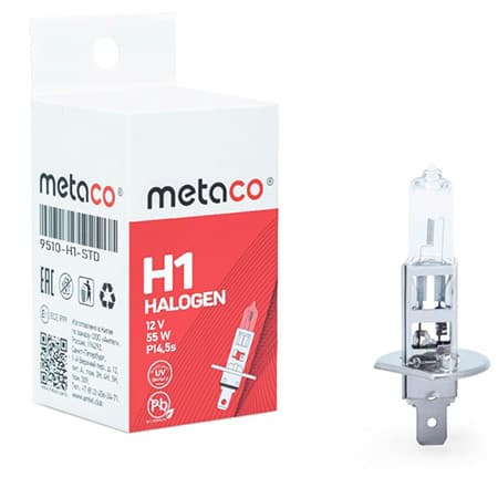 Лампа H1 12V-55W cтандартная, P14.5s Metaco (арт. 9510-H1-STD)