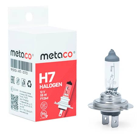 Лампа H7 12V 55W стандартная PX26d Metaco