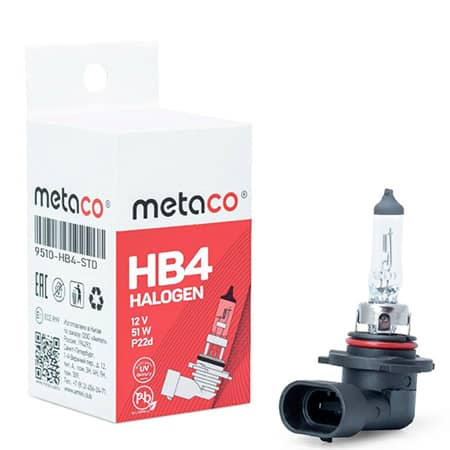 Лампа HB4 12V-51W cтандартная P22d Metaco