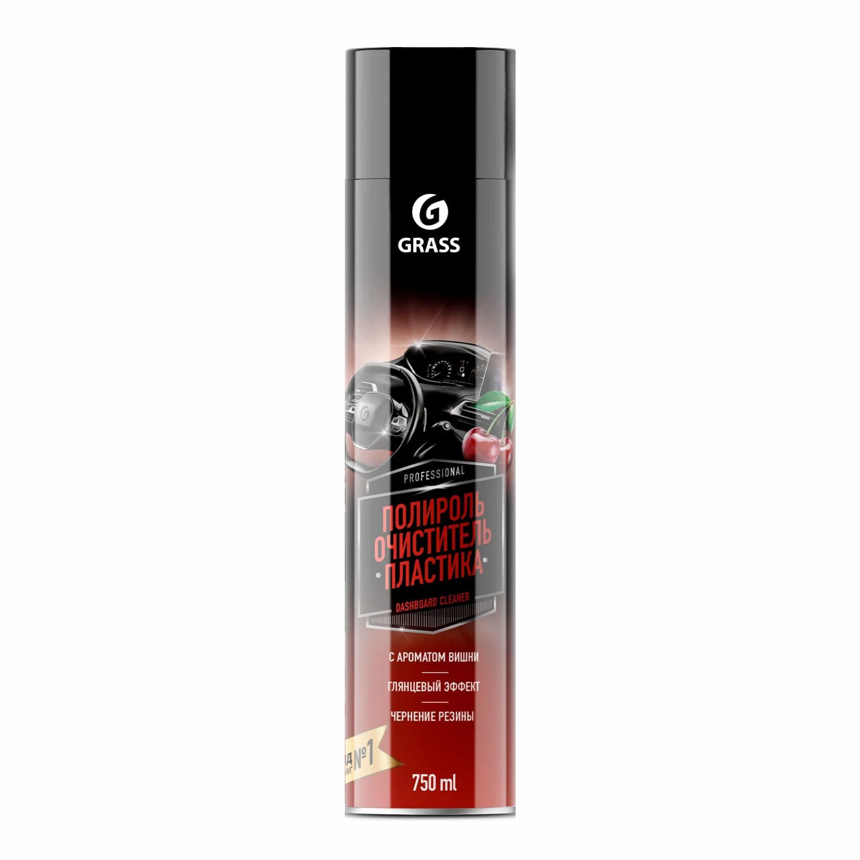 Полироль пластика, аэрозоль, вишня, Dashboard Cleaner, 0,75л (арт. 120107-2)