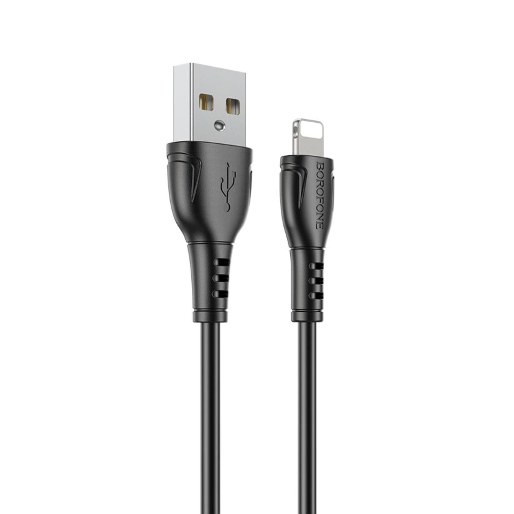 Кабель Usb to Lightning BOROFONE BX111 Feliz, 1.0м, 2.4A, пластик, чёрный