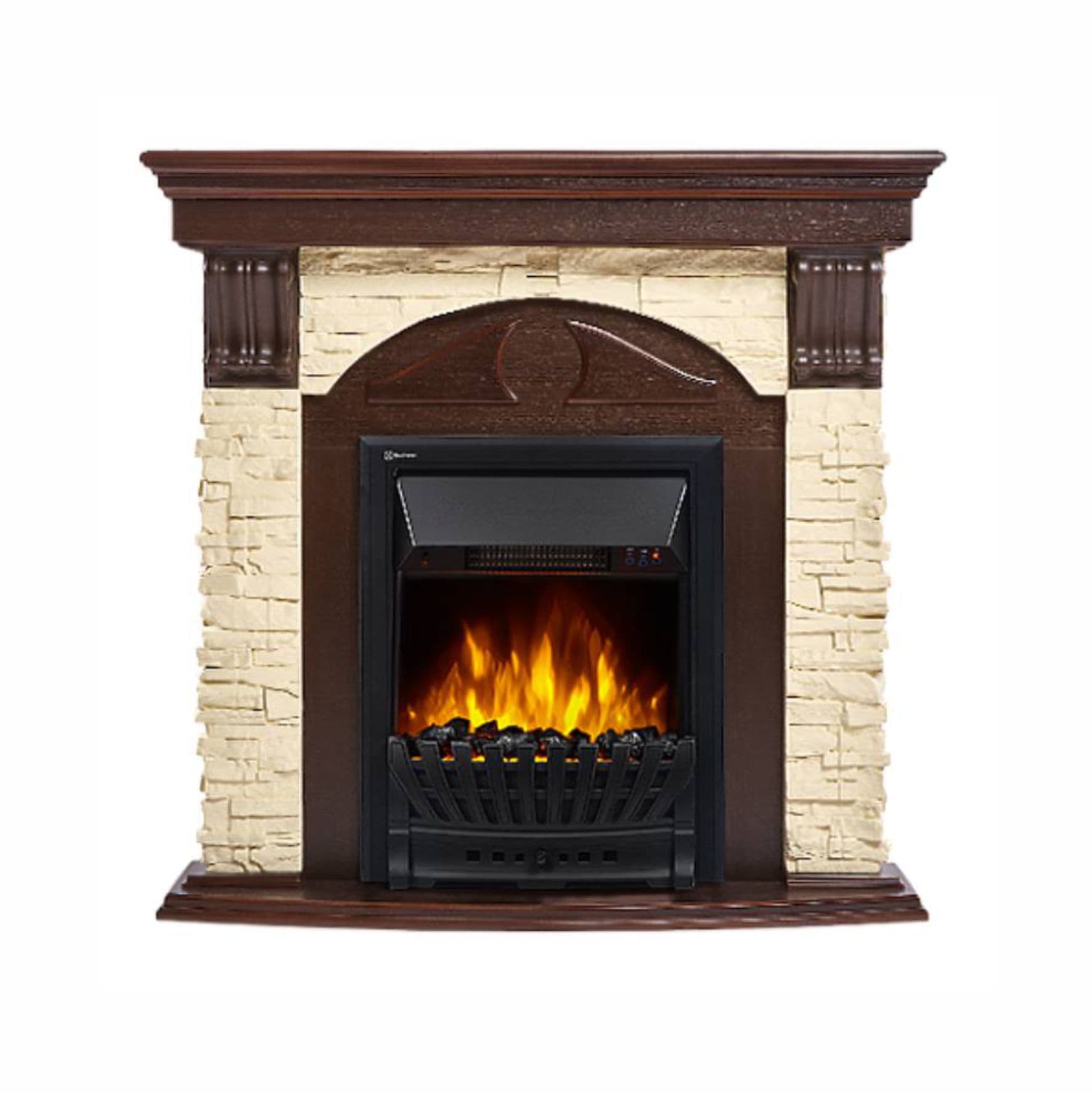 Портал 7 Firelight Torre Classic камень слоновая кость, шпон темный дуб