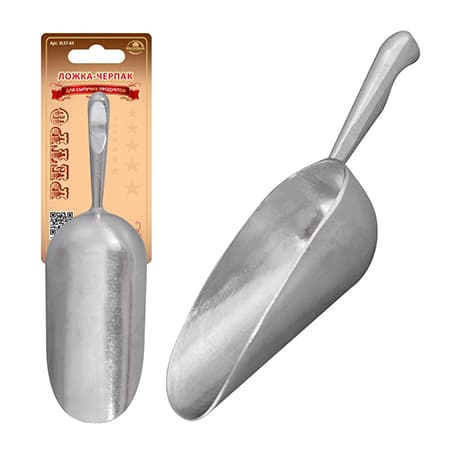 Ложка-черпак для сыпучих продуктов. Общая длина 18,5см. VL57-63
