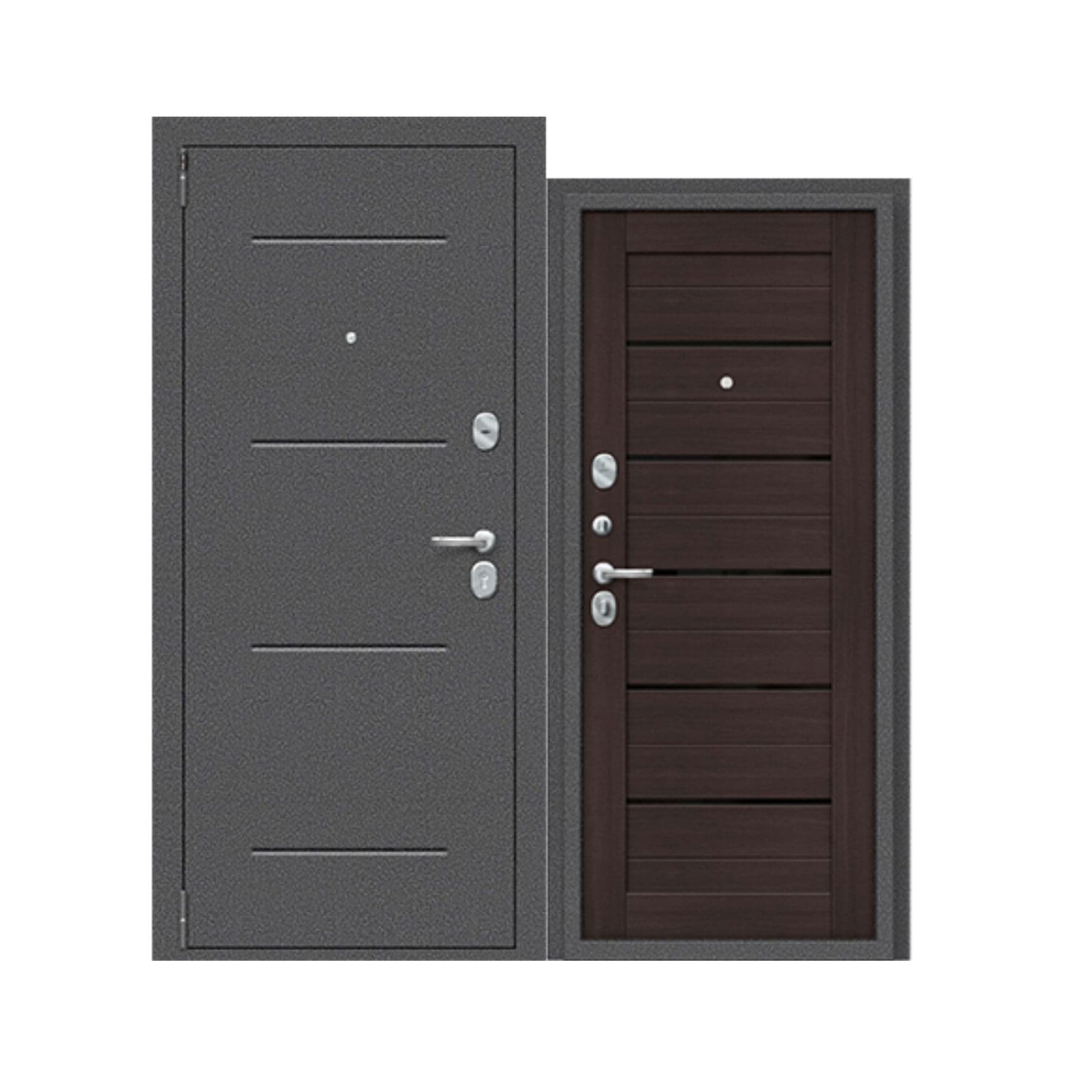 Дверь мет. ДС Porta R-2 104/П22 Wenge Veralinga/Антик серебро 205*88 Левая