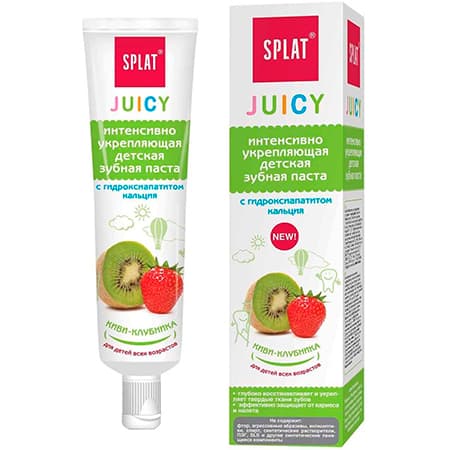Детская зубная паста с гидроксиапатитом Splat Juicy "Киви-клубника" 35г