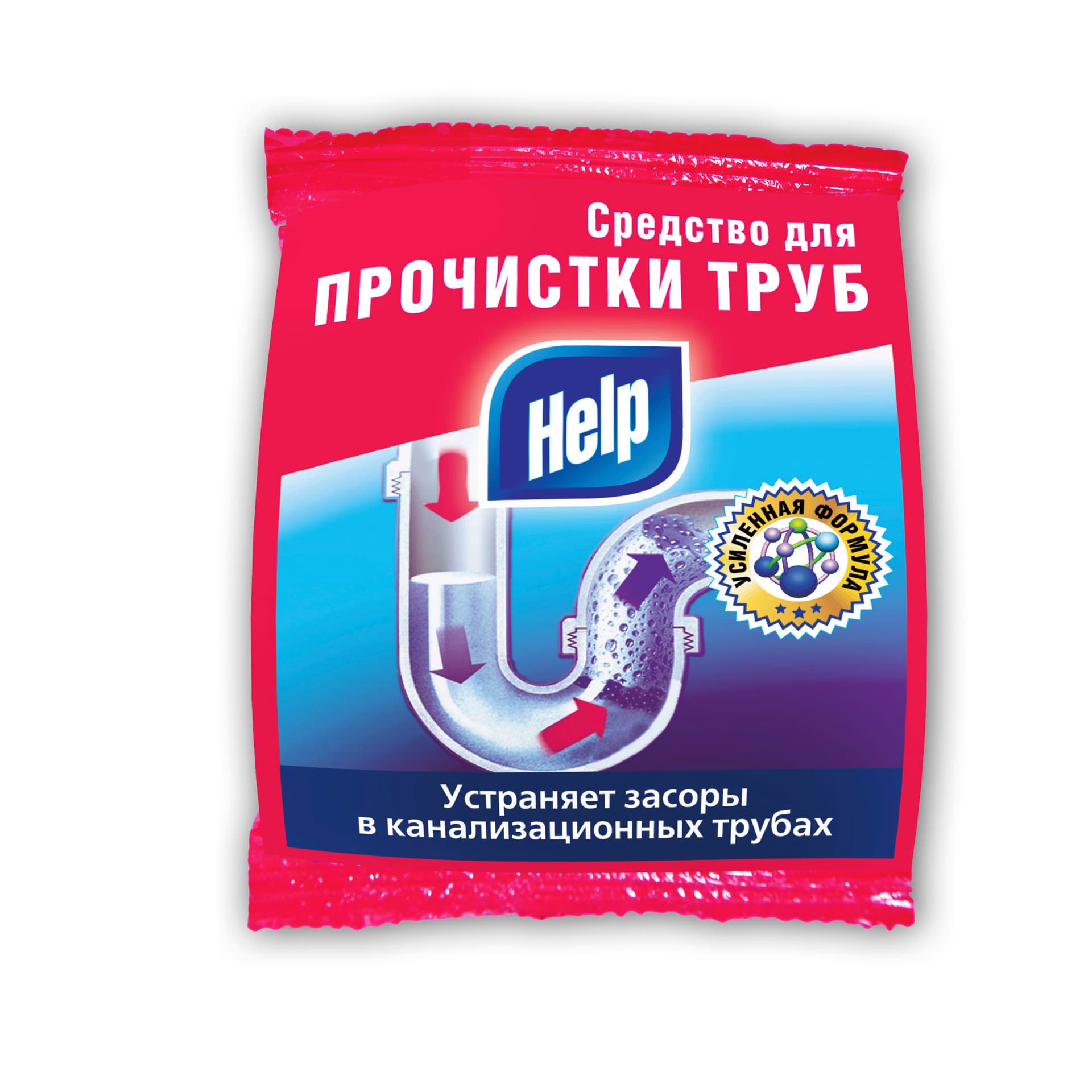 Средство для прочистки труб от засоров Help 90г саше 4-0399