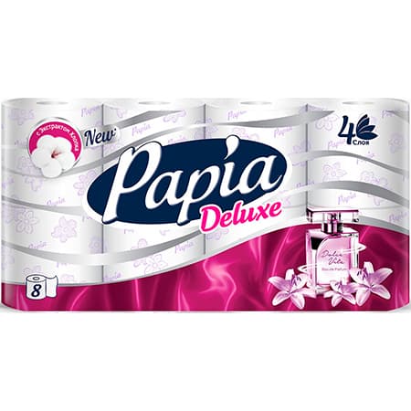 Бумага туалетная Papia Deluxe Dolce Vita 4-х сл. (8 рул.)