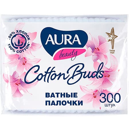 Ватные палочки Aura 300 шт. 04565/58820