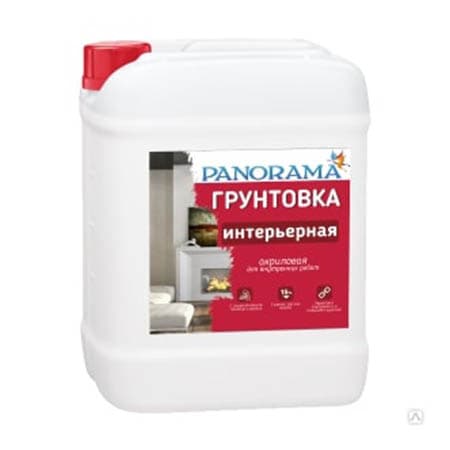 Грунтовка глубокого проникновения акриловая "Panorama" c розовым индикатором нанесения 10кг