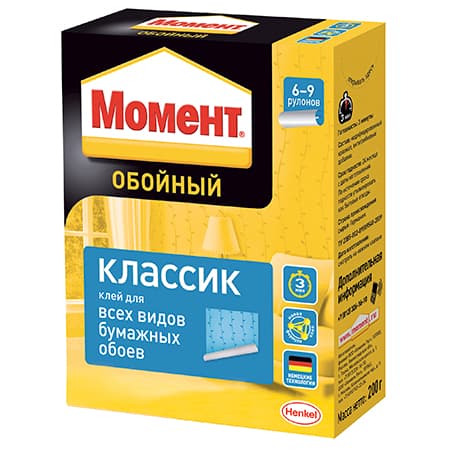Клей для всех видов флизелиновых и структурных обоев KRASS Флизелиновый 200г./12