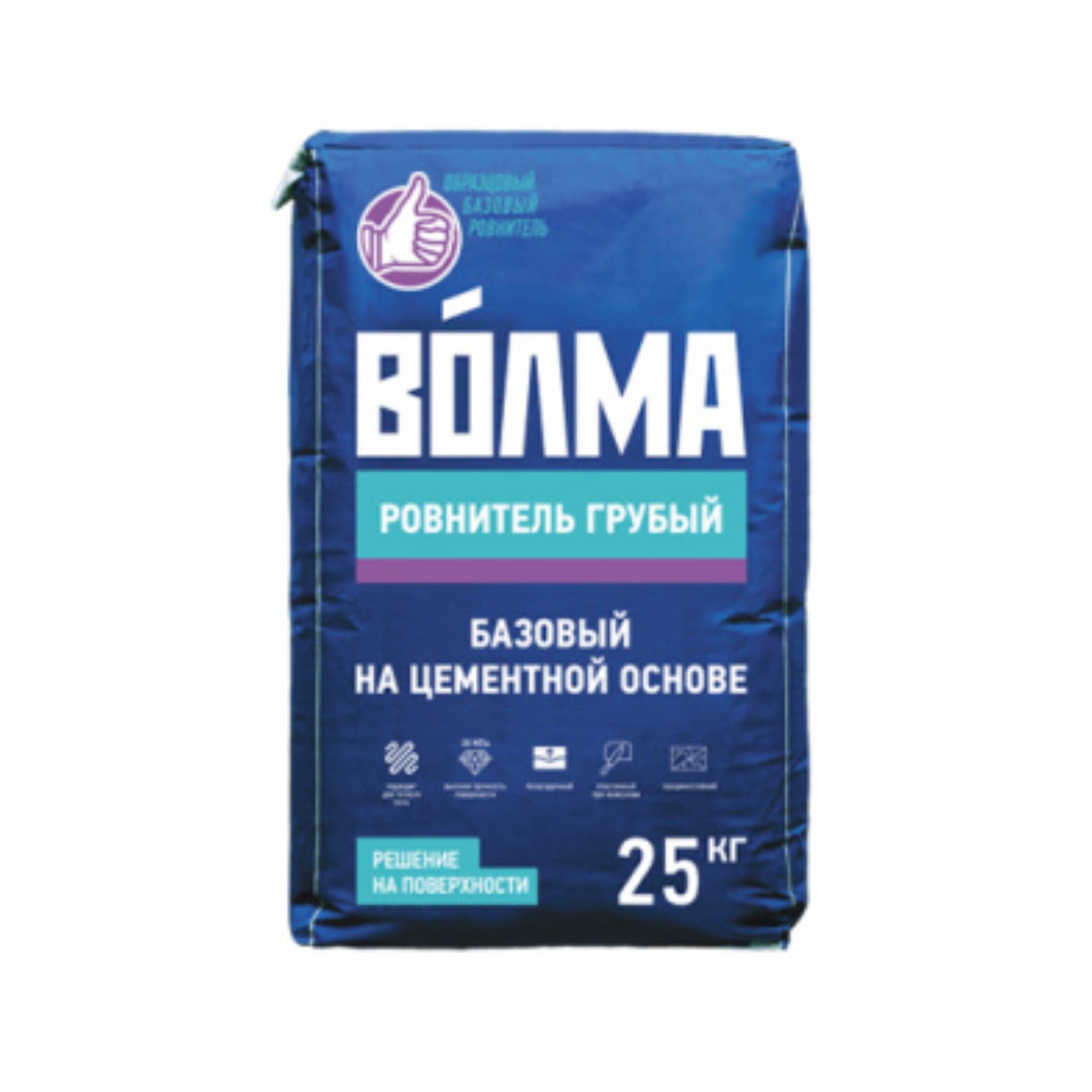 Смесь цементная напольная Волма Ровнитель грубый 25кг 1/56