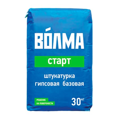 Штукатурка гипсовая базовая Волма Старт 30кг 1/45