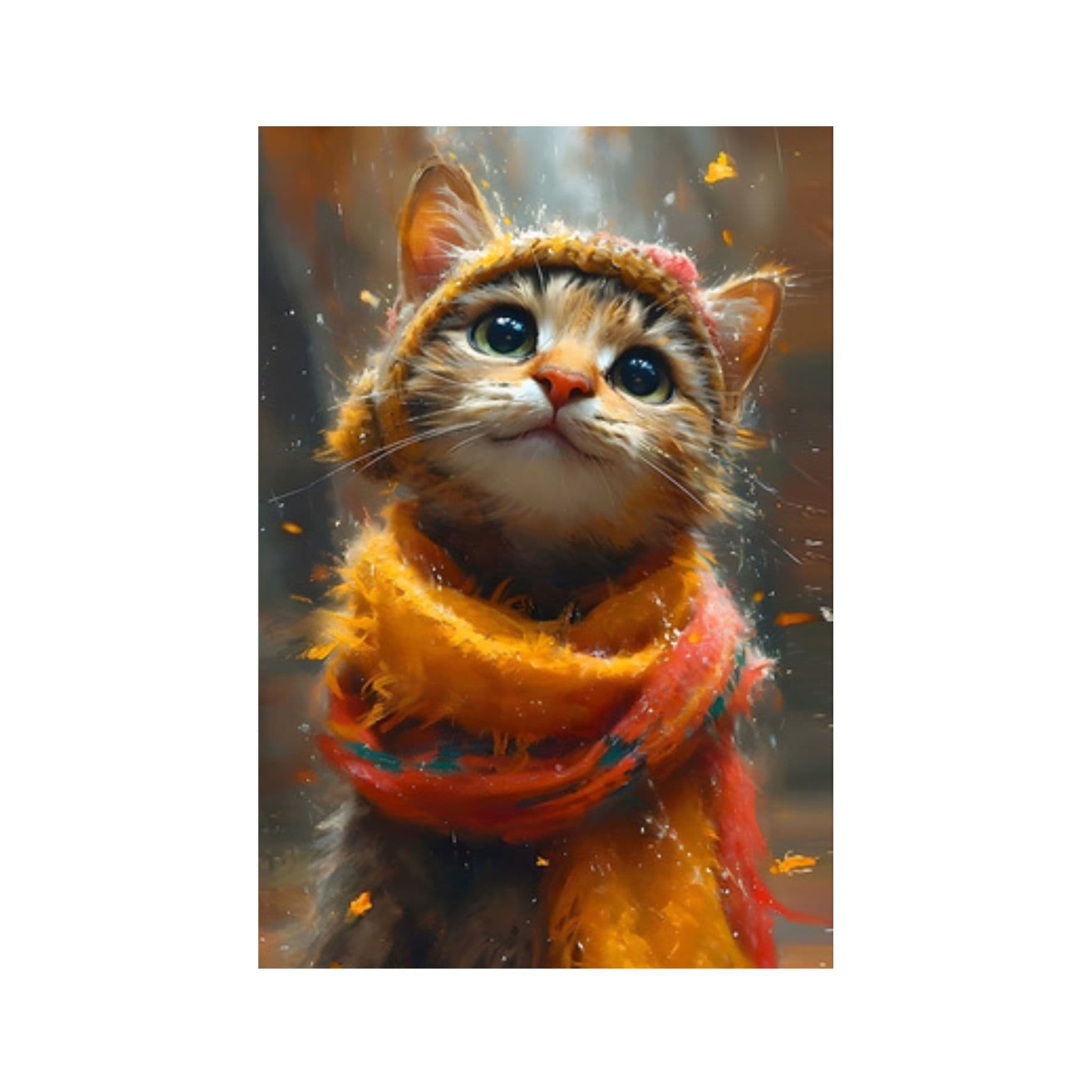 Картина Рыжий котик 50*70см с дорисовкой