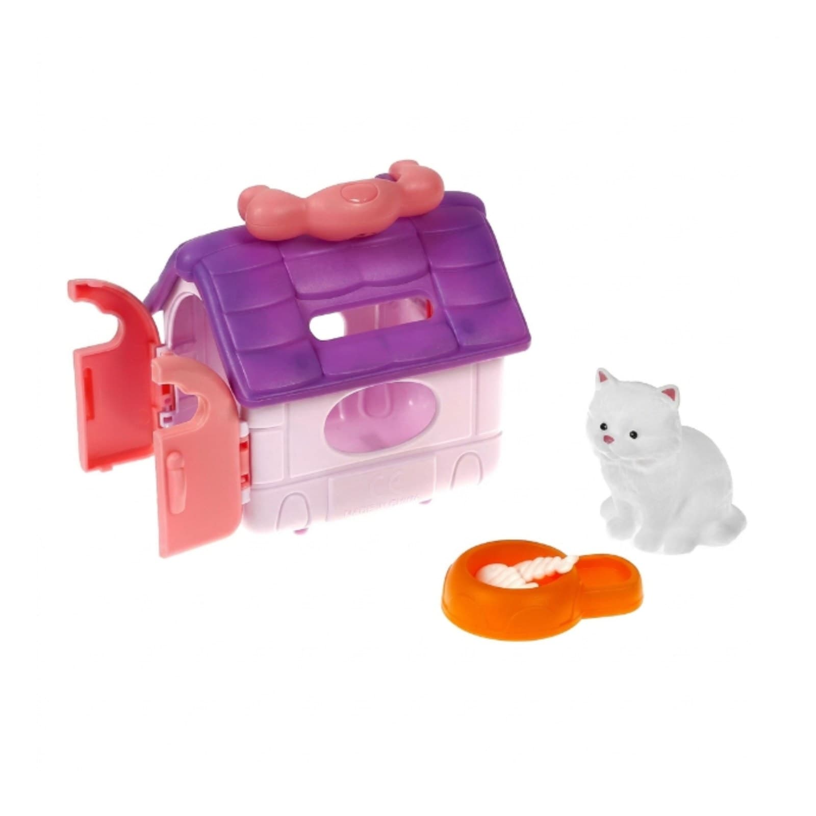 Игровой набор №6688-813А "Кошечка/собачка в домике переноске"/10,1*8*11/ блок 12шт.