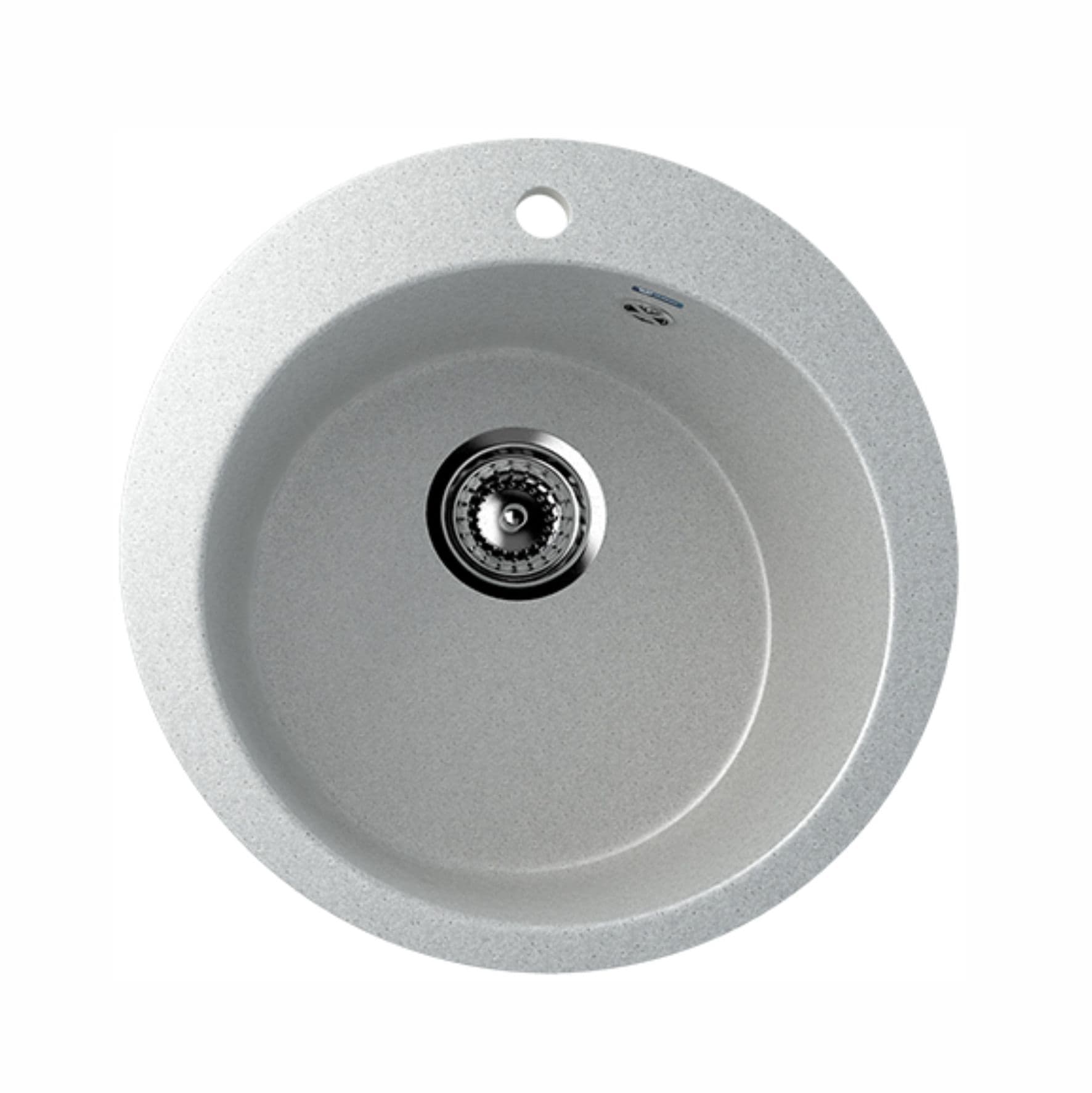 Кухонная мойка ULGRAN U-405-310 круглая с отверстием под смеситель, Серый