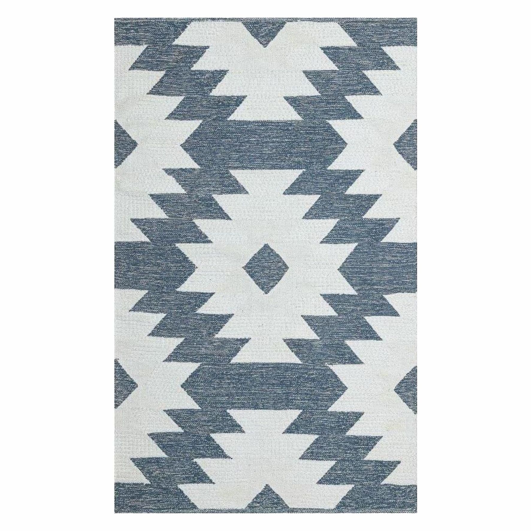 Ковер Afro Kilim 01 Sky Blue White NW 1,2х1,8 прямой