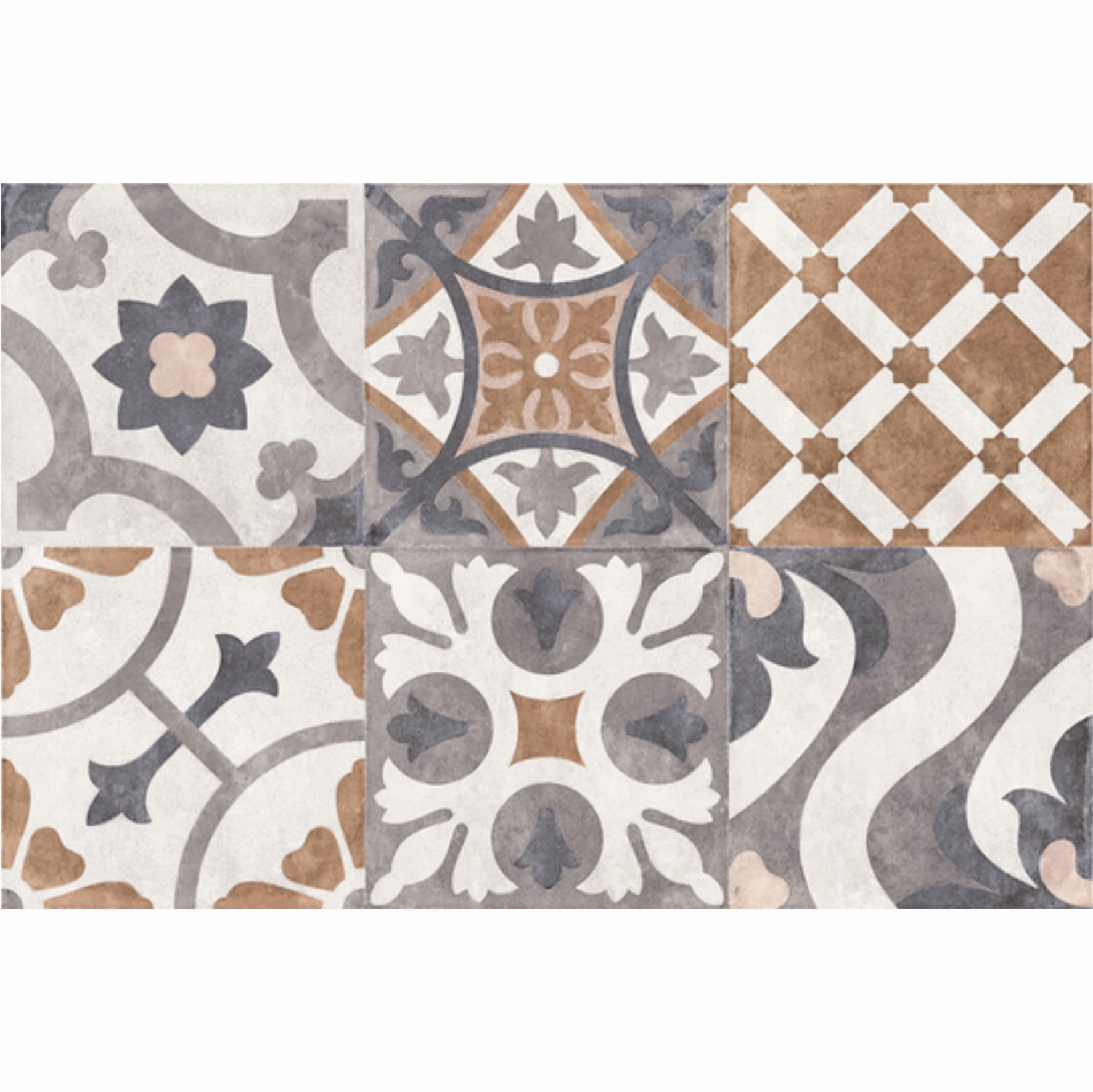 Керамогранит Cersanit Carpet 29.8x29.8 орнамент многоцветный рельеф 17932/1,154м2