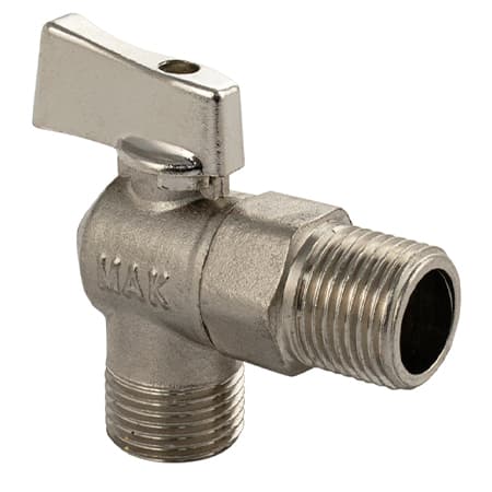МАК - Кран универсальный, угловой, шаровый, под ключ 1/2"х1/2" Санакс 099